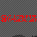 Business Decal: "Gluten Free Options Available" Vinyl Decal - S4S Designs
