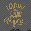 Happy Camper Camping Vinyl Decal - S4S Designs
