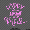 Happy Camper Camping Vinyl Decal - S4S Designs