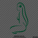 Sexy Hawaiian Girl Silhouette Vinyl Decal - S4S Designs