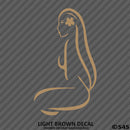 Sexy Hawaiian Girl Silhouette Vinyl Decal - S4S Designs