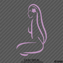 Sexy Hawaiian Girl Silhouette Vinyl Decal - S4S Designs