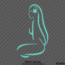 Sexy Hawaiian Girl Silhouette Vinyl Decal - S4S Designs