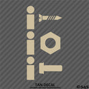 I Screw, I Nut, I Bolt Funny Adult Vinyl Decal