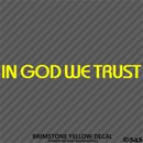 In God We Trust Religious Vinyl Decal