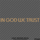 In God We Trust Religious Vinyl Decal