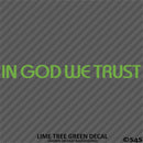 In God We Trust Religious Vinyl Decal