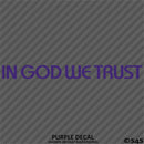 In God We Trust Religious Vinyl Decal