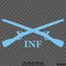 Infantry Crossed Rifles Army Military Vinyl Decal - S4S Designs