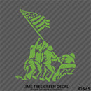 Iwo Jima American Flag and Soldiers Patriotic Vinyl Decal