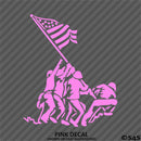 Iwo Jima American Flag and Soldiers Patriotic Vinyl Decal