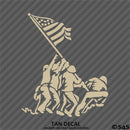 Iwo Jima American Flag and Soldiers Patriotic Vinyl Decal