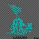 Iwo Jima American Flag and Soldiers Patriotic Vinyl Decal