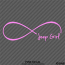 Jeep Girl Forever Infinity Symbol Vinyl Decal - S4S Designs