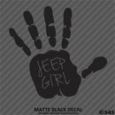 Jeep Girl Hand Wave Vinyl Decal - S4S Designs