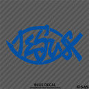 Jesus Fish God Vinyl Decal Version 2