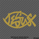 Jesus Fish God Vinyl Decal Version 2