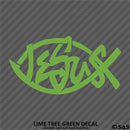 Jesus Fish God Vinyl Decal Version 2