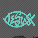 Jesus Fish God Vinyl Decal Version 2