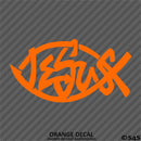 Jesus Fish God Vinyl Decal Version 2