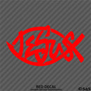 Jesus Fish God Vinyl Decal Version 2