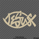 Jesus Fish God Vinyl Decal Version 2