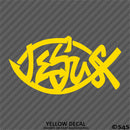 Jesus Fish God Vinyl Decal Version 2