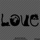 Love Cats Cute Silhouette Vinyl Decal