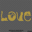 Love Cats Cute Silhouette Vinyl Decal