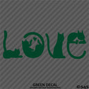 Love Cats Cute Silhouette Vinyl Decal
