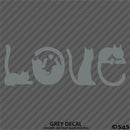 Love Cats Cute Silhouette Vinyl Decal