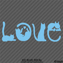 Love Cats Cute Silhouette Vinyl Decal