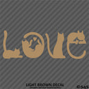 Love Cats Cute Silhouette Vinyl Decal