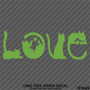 Love Cats Cute Silhouette Vinyl Decal