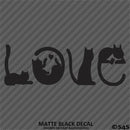 Love Cats Cute Silhouette Vinyl Decal