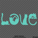 Love Cats Cute Silhouette Vinyl Decal