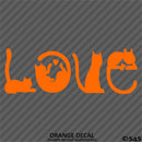 Love Cats Cute Silhouette Vinyl Decal