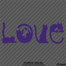 Love Cats Cute Silhouette Vinyl Decal