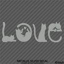 Love Cats Cute Silhouette Vinyl Decal