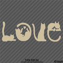 Love Cats Cute Silhouette Vinyl Decal