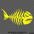 Mean Fish Skeleton Bones Vinyl Decal