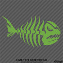 Mean Fish Skeleton Bones Vinyl Decal