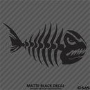 Mean Fish Skeleton Bones Vinyl Decal