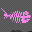 Mean Fish Skeleton Bones Vinyl Decal