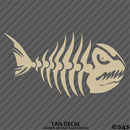 Mean Fish Skeleton Bones Vinyl Decal