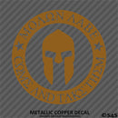 Molon Labe 2nd Amendment Spartan Helmet Gun Rights 2A Vinyl Decal