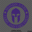 Molon Labe 2nd Amendment Spartan Helmet Gun Rights 2A Vinyl Decal