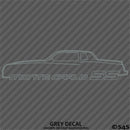 Chevy Monte Carlo SS Classic Car Silhouette Vinyl Decal