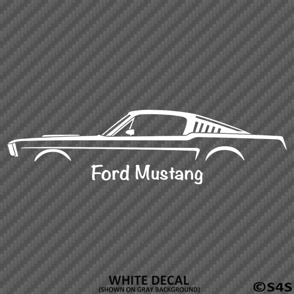 1965 Ford Mustang Classic Car Silhouette Vinyl Decal – S4S Designs