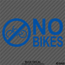 Business Decal: No Bikes Vinyl Decal Version 2 - S4S Designs